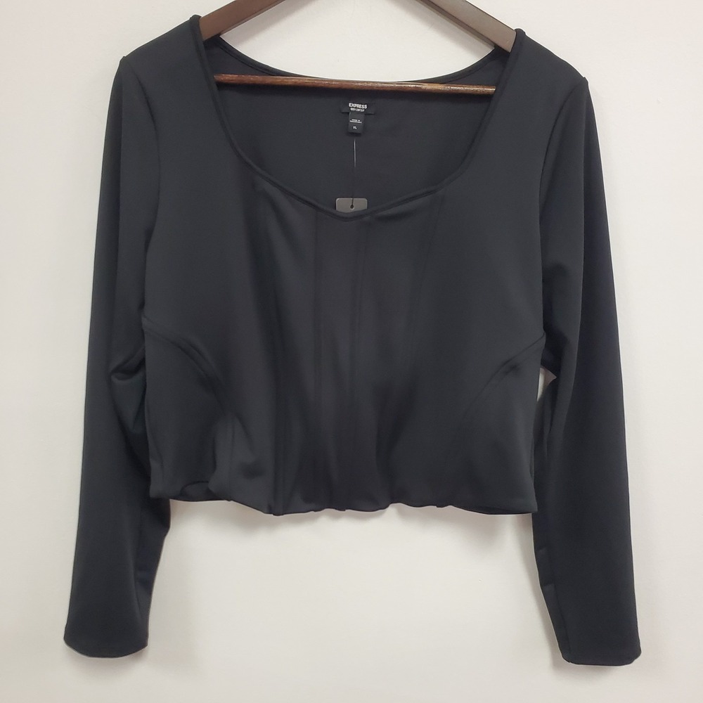 Express Womens Long Sleeve Whimsigoth Dark‎ Fairy Corset Top Size XL Renaissance